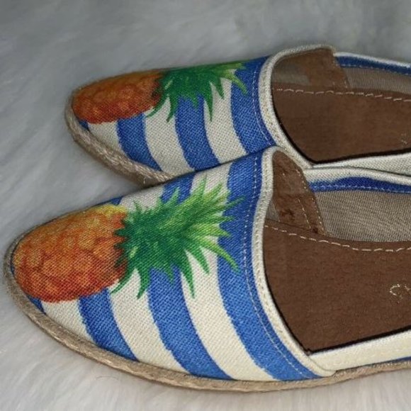 Kaanas Pineapple Espadrille Slip On Flats 🎁 - Picture 2 of 6